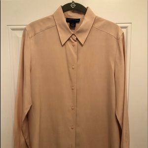 Blush pink sueded silk blouse